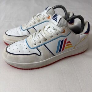 ALDI Gear 2024 Women's‎ Size 8 Retro 80s Style Multicolor White Sneakers Shoes
